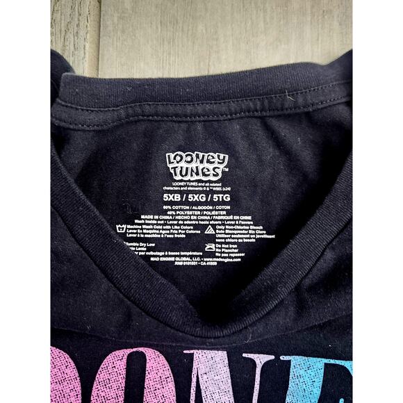 Looney Tunes Adult 5XL Bugs Daffy Martian Taz Tweety Graphic "That's All Folks" - Picture 3 of 6